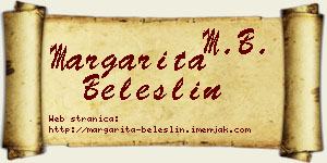 Margarita Beleslin vizit kartica